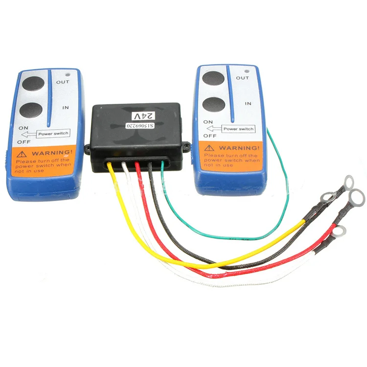 

3pcs/set 2pcs remote+1pc receiver box off-road vehicle electric winch 24V wireless remote control