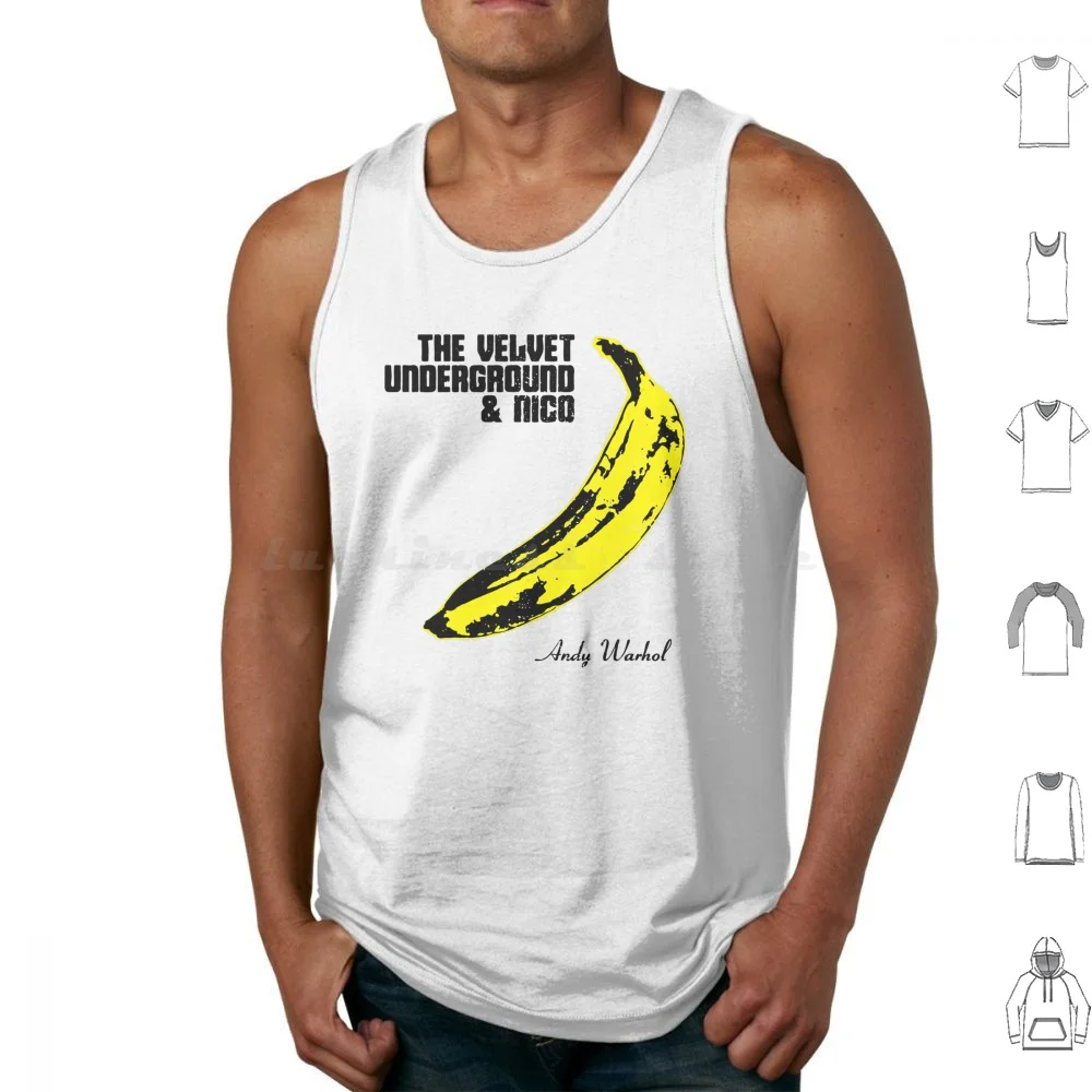 Фото Бархатные майки с бананом и принтом, хлопковые бархатные майки с подземным принтом, Энди Нико, Нью-Йорк, 1960-е, 60-е, панк-счетчик №1