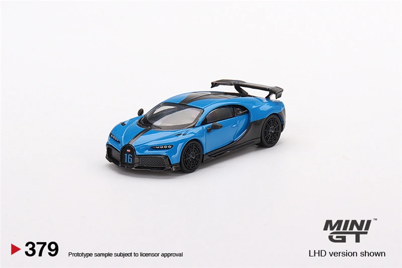 

MINI GT 1:64 Bugatti Chiron Pur Sport Blue LHD Die-Cast Car Model Collection Miniature