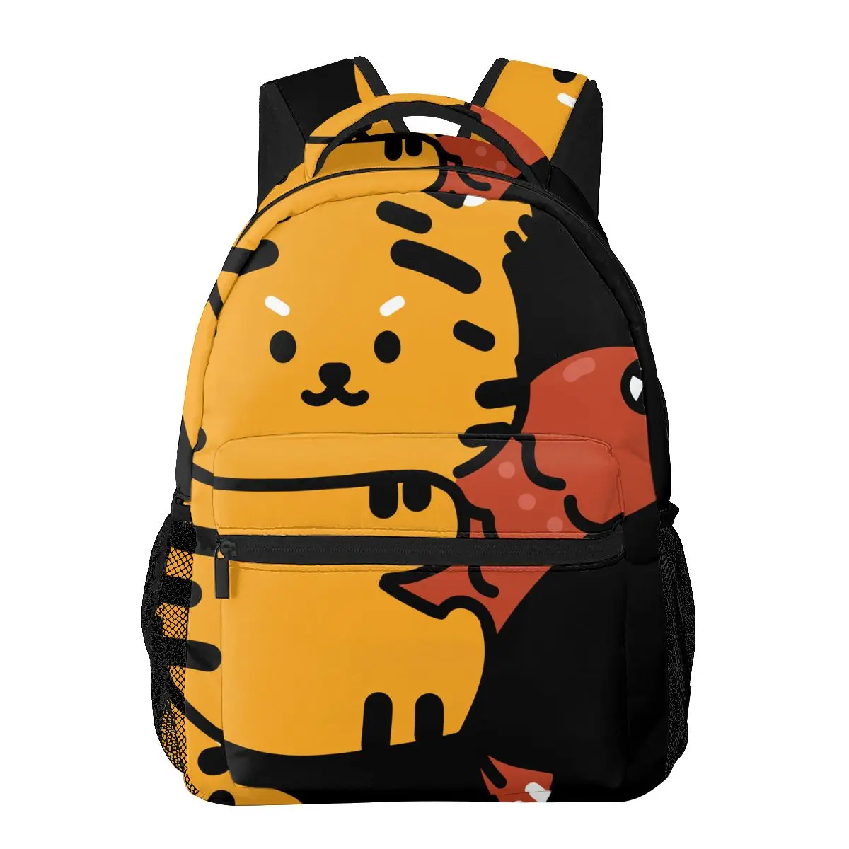 

Casual New Simple Women Backpack for Teenage Travel Shoulder Bag A Tiger Holding A Fish