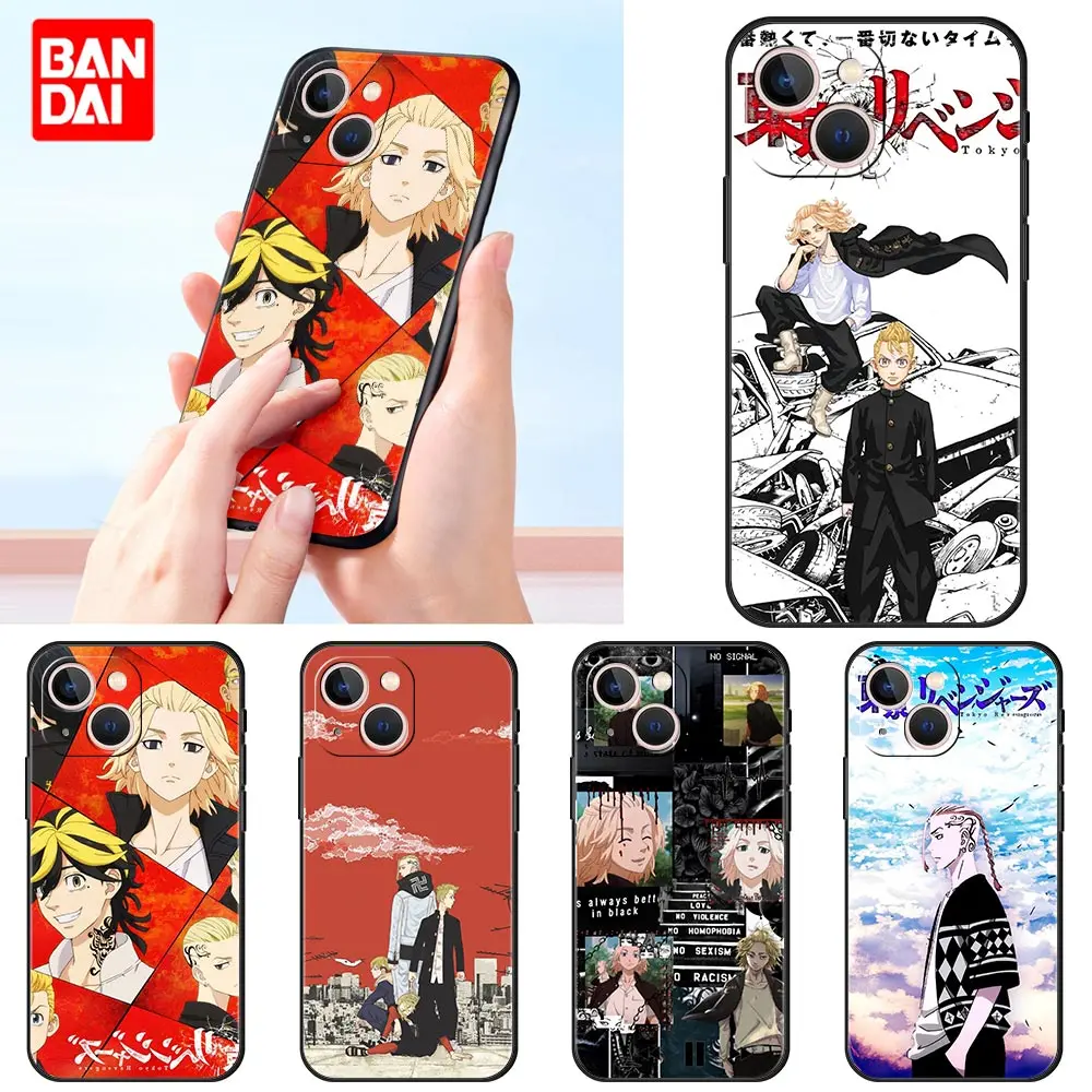 

Tokyo Revengers Anime Japan Case for iPhone 13 12 11 Pro Max X XS SE 6 7 8 6s Plus XR Matte Coque Trend Cover Black Silicone