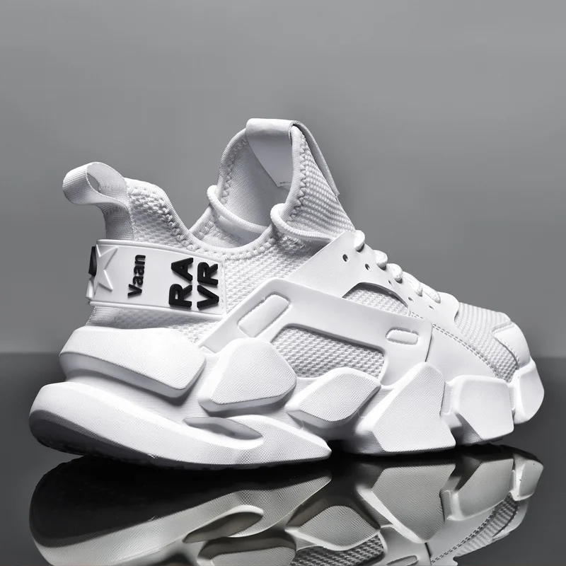 

New Chunky Men's Sneakers White Street Trend Men Shoes Breathable Outdoor Jogging Sports Running Shoes Big Size 45 46
