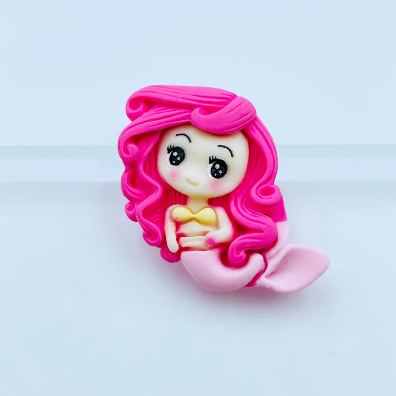 10 шт. новые милые мини кавайные Мультяшные разноцветные русалки из смолы