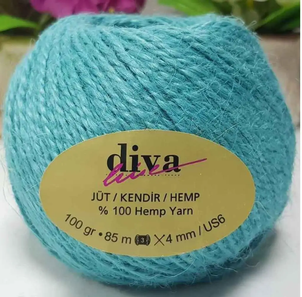 Бирюзовый джутовый канат | Дом и сад