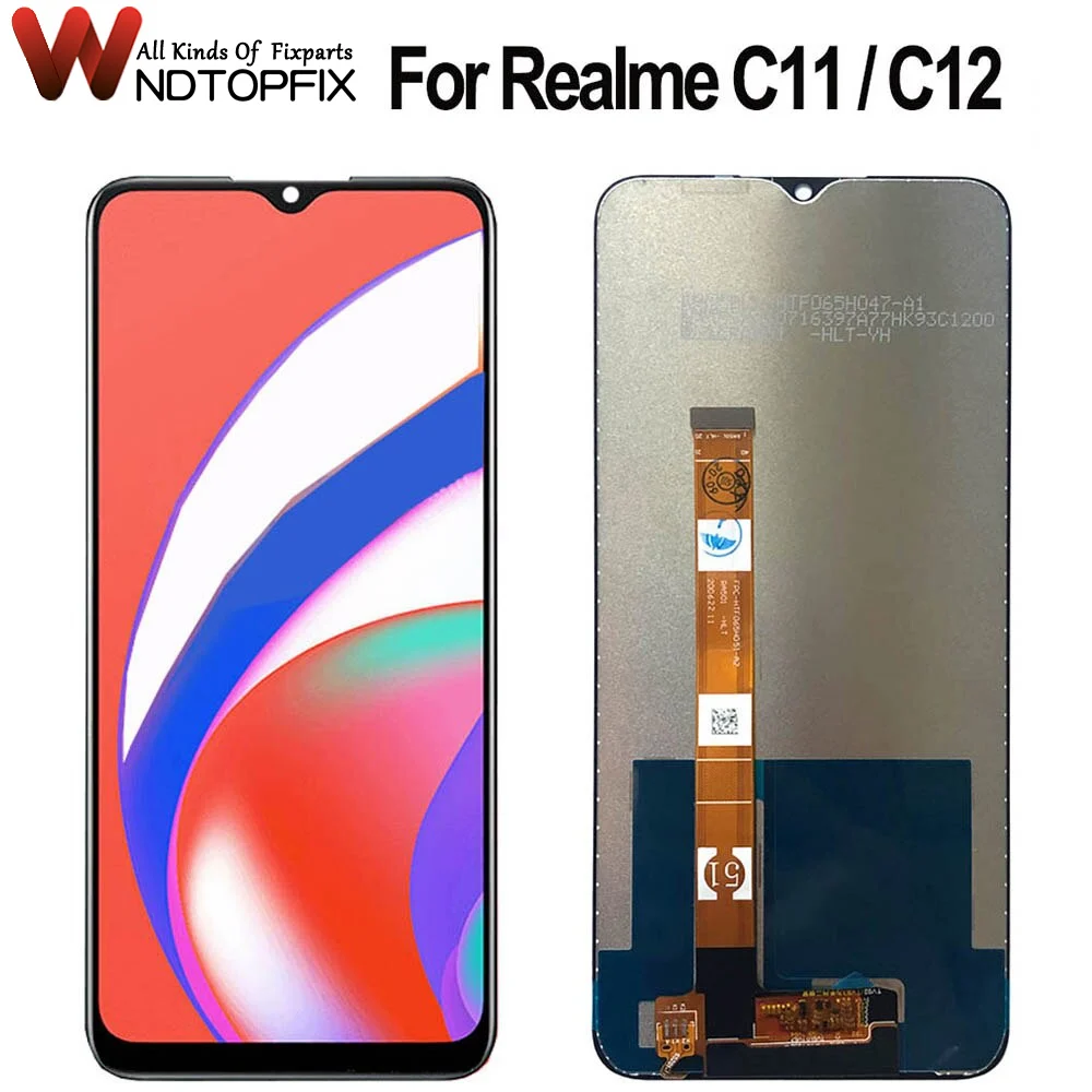 ЖК-дисплей для OPPO Realme C11 Realme C15 RMX2185, сенсорный экран с дигитайзером в сборе, замена A15 Realme C12 LCD RMX2189