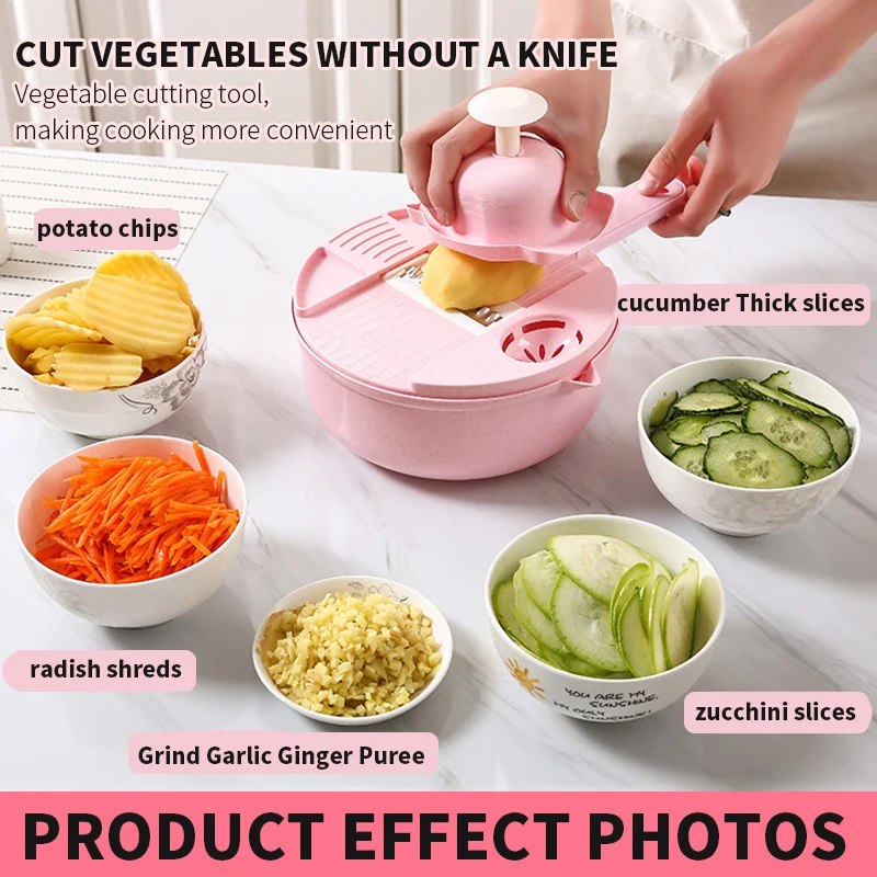 

12pcs Vegetable Cutter Grater for Vegetables Slicers Shredders Multi Slicer Peeler Carrot Fruit Gadgets Vegetable Cutting Tools