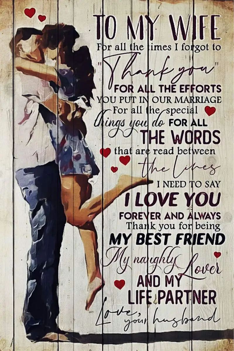 

Жестяные тарелки для моей жены, декор для стен, декор для комнаты, Ретро винтажный металлический знак, жестяной знак для художественного паб...