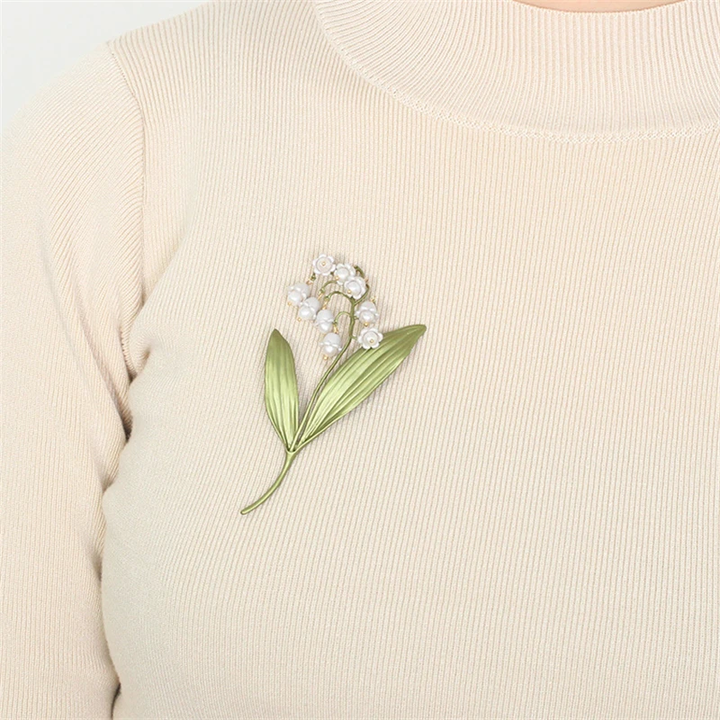 Дизайнерская новинка пасторальный стиль темпераментная брошь с жемчугом в виде