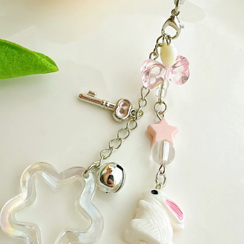 Сладкие звезды кролики подвески из бисера телефон ремни ремешок кошелек
