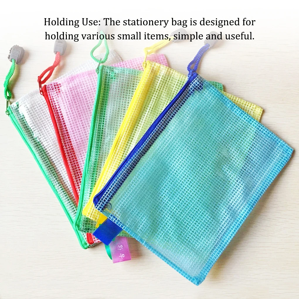 

Gridding Waterproof Zip Bag Document Pocket Folder Household School Study Room Supplies Pencil Case B4 39 28CM
