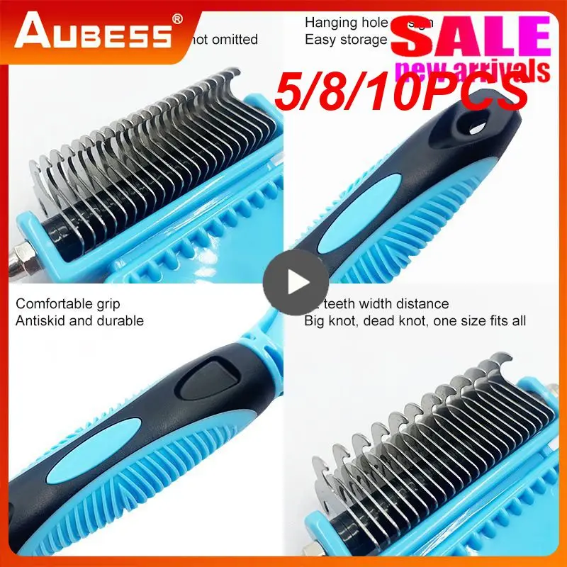 

5/8/10PCS Pet Dog Cat Hair Removal Brush Comb Pet Grooming Tools Fur Knot Cutter Hair Shedding Trimmer Comb For Dogs Cats Pet