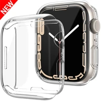 screen protector for apple watch case 45mm 44mm 42mm 40mm 41mm 38mm full tpu bumper cover accessories iwatch series se 7 6 5 4 3