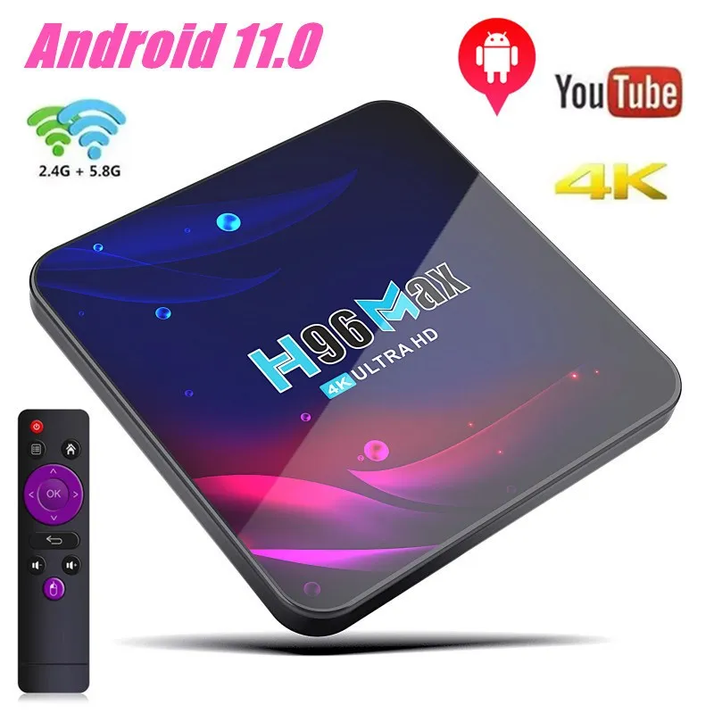

Smart TV BOX Android Box 11.0 H96 Max Rk3318 4K Dual Wifi BT Media Player Play Store Fast Android Tv Set Top BOX H96max V11 Iptv