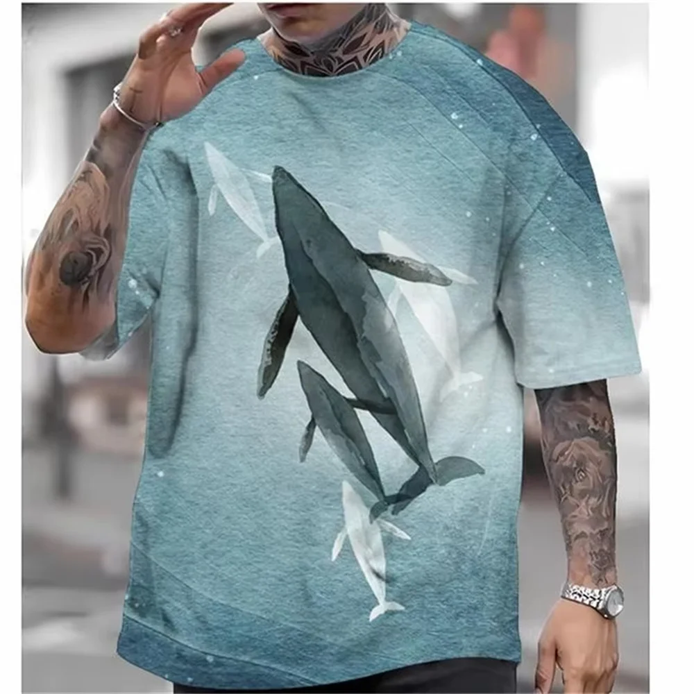 Японская мужская футболка Ukiyo-E с принтом короткими рукавами большой топ круглым