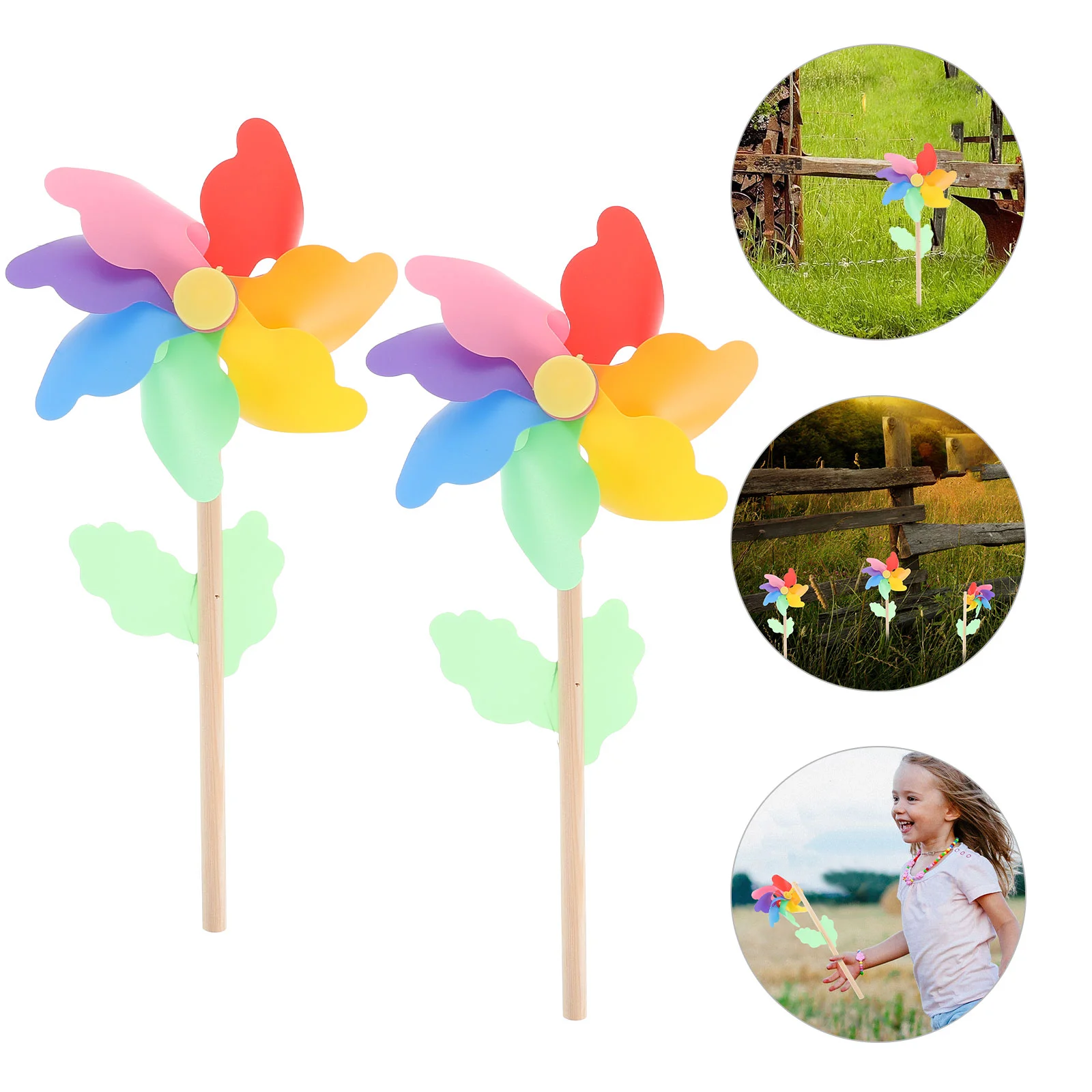 

12 Pcs Pinwheel Party Decor Windmill Ornamnet Outdoor Flowers Christmas Sunflower