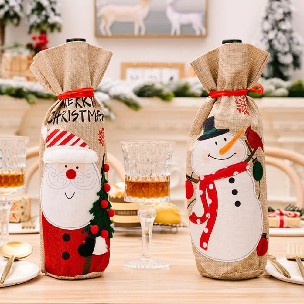 

Decorate Durable Reusable Cartoon Pattern Wine Bottle Bag for Festival
