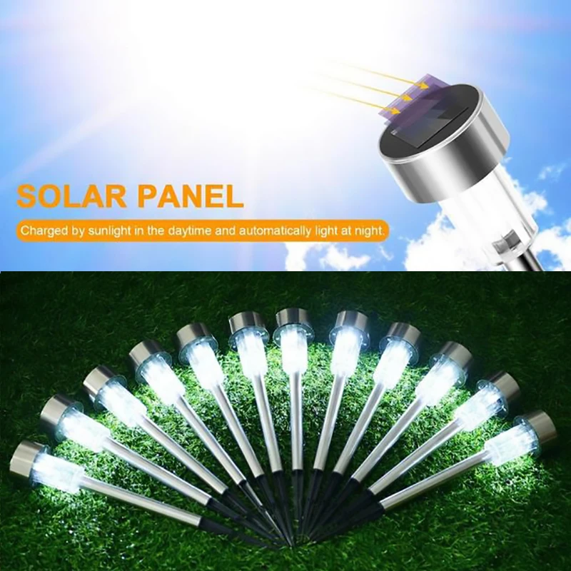 

Solar Outdoor Led Lights Garden Lamp Waterproof Landscape Path Outdoor Sunlight for Yard Backyard Lawn Patio Decorative