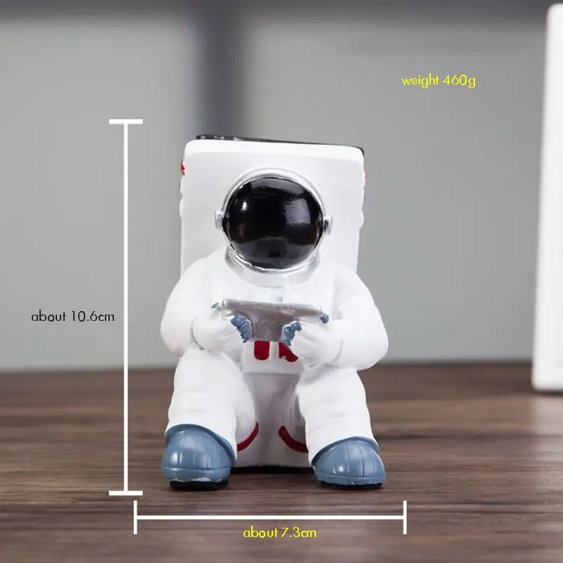 resin astronauts ornaments universal cell phone stand holder bracket gift toys home office desk decoration birthday космо
