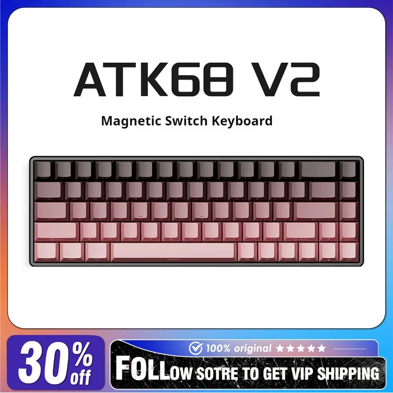 Проводная Механическая клавиатура ATK ATK68 V2 алюминиевая стандартная низкая