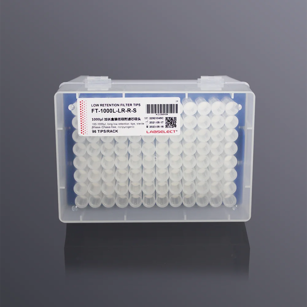 

96Pcs Scientific Research Professional Micropipette Tip 1000ul Long Box Filter Tip Laboratory Equipment Low Adsorption 102.1mm