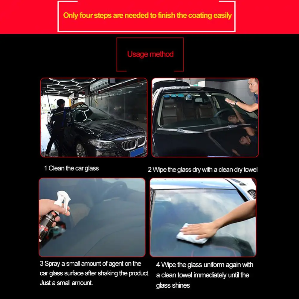 

Car Front Windshield Anti-Rain Agent Rear-View Mirror Repellent Agent With A Towel Pare-brise Agente Anti-Chuva
