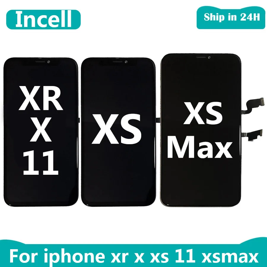 ЖК-дисплей Incell для iPhone X XS XR MAX сенсорный экран с 3D дигитайзером в сборе без битых