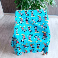 Disney Cartoon Mickey Mouse Minnie Soft Flannel Blanket Throw for Girls Children on Bed Sofa Couch Kids Gift  95x125cm