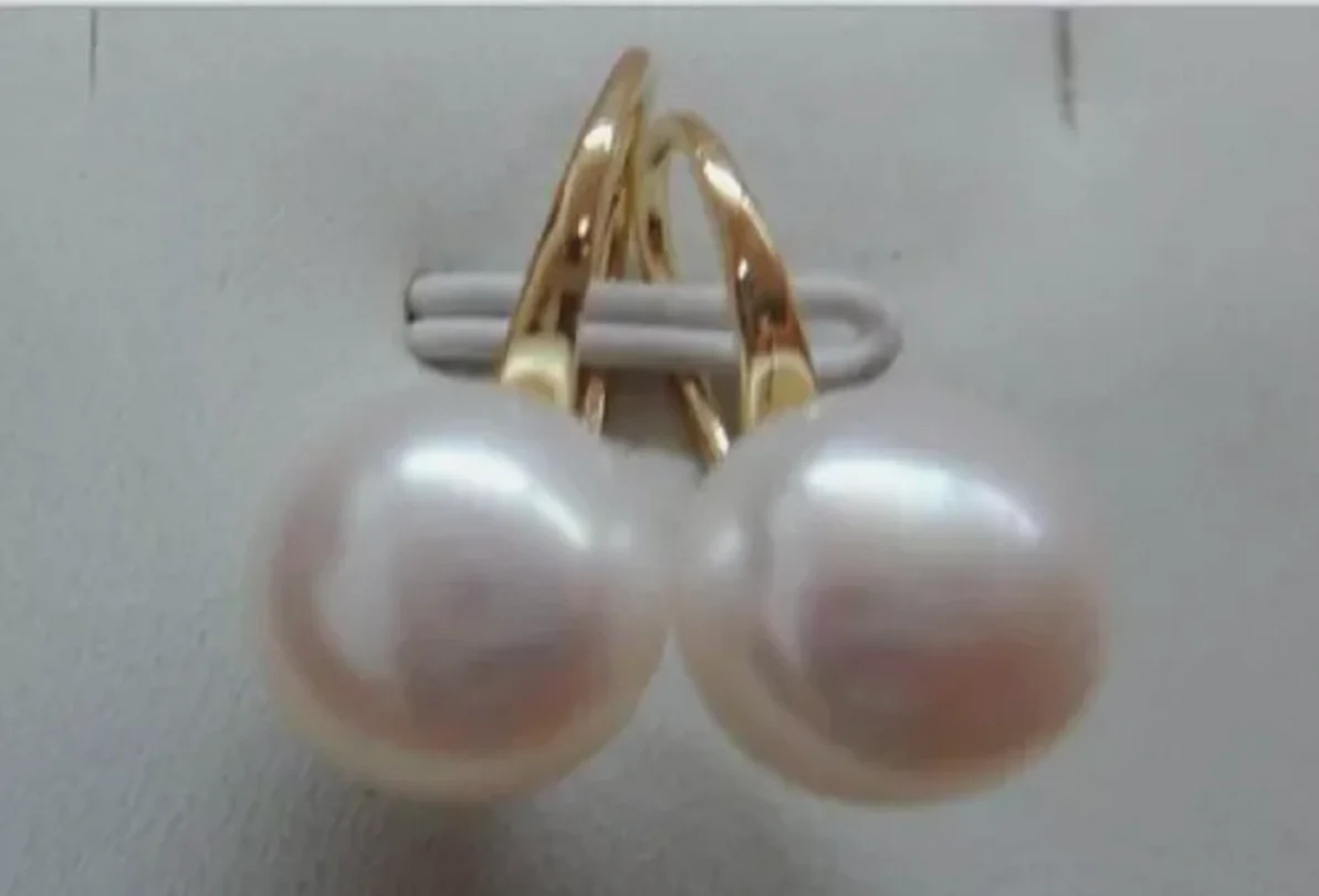 Ювелирные изделия AAA+ 10-11 мм Изысканные серьги с белым жемчугом Южного моря 925S