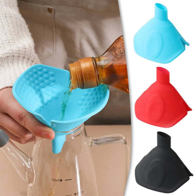 

Household Silicone Bowl Microwave Clip Small Hole Funnel Heat Insulation Clip Non Slip Anti-scald Portable Kitchen Baking