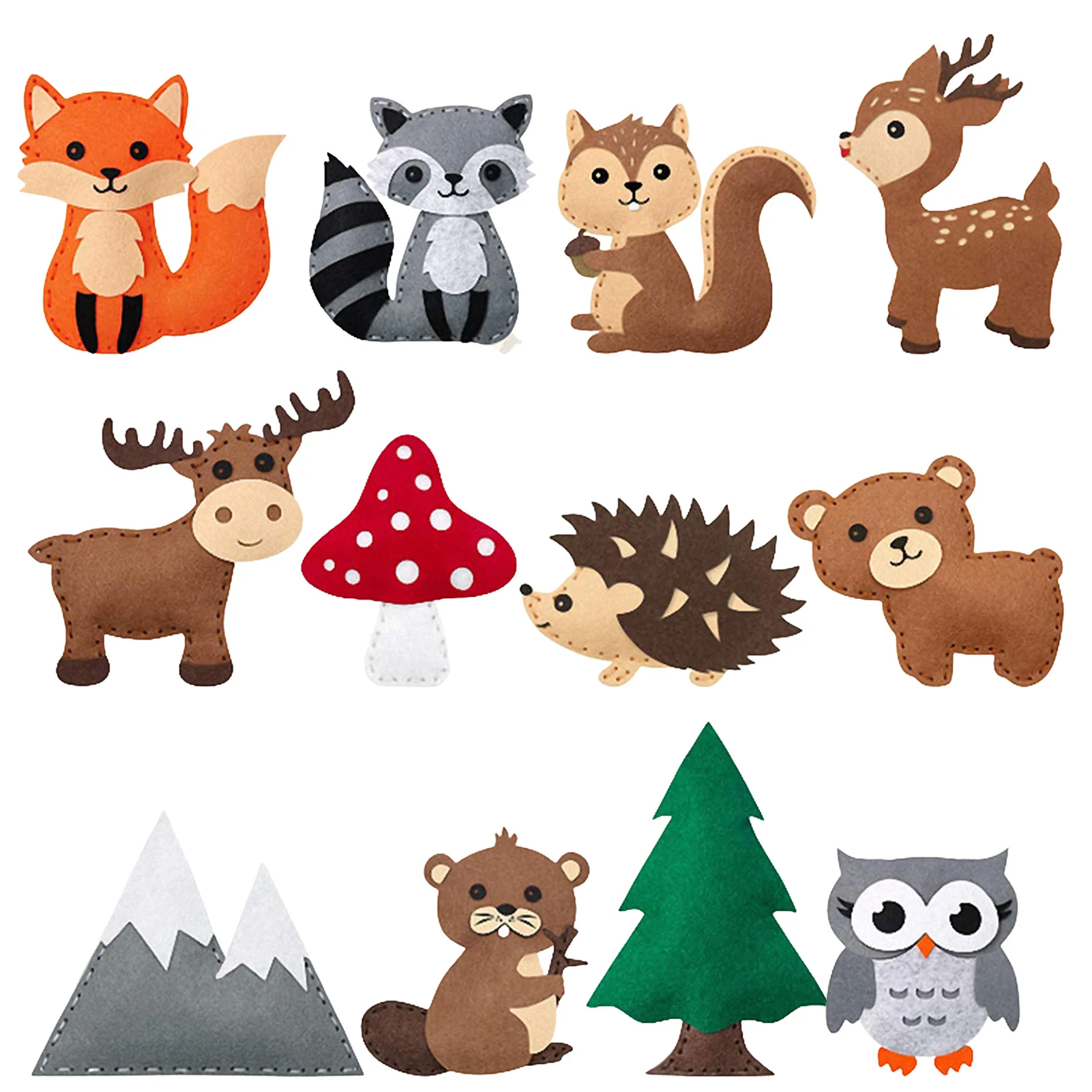 Наборы для шитья kidssew набор детских войлочных животных и забавные наборы своими