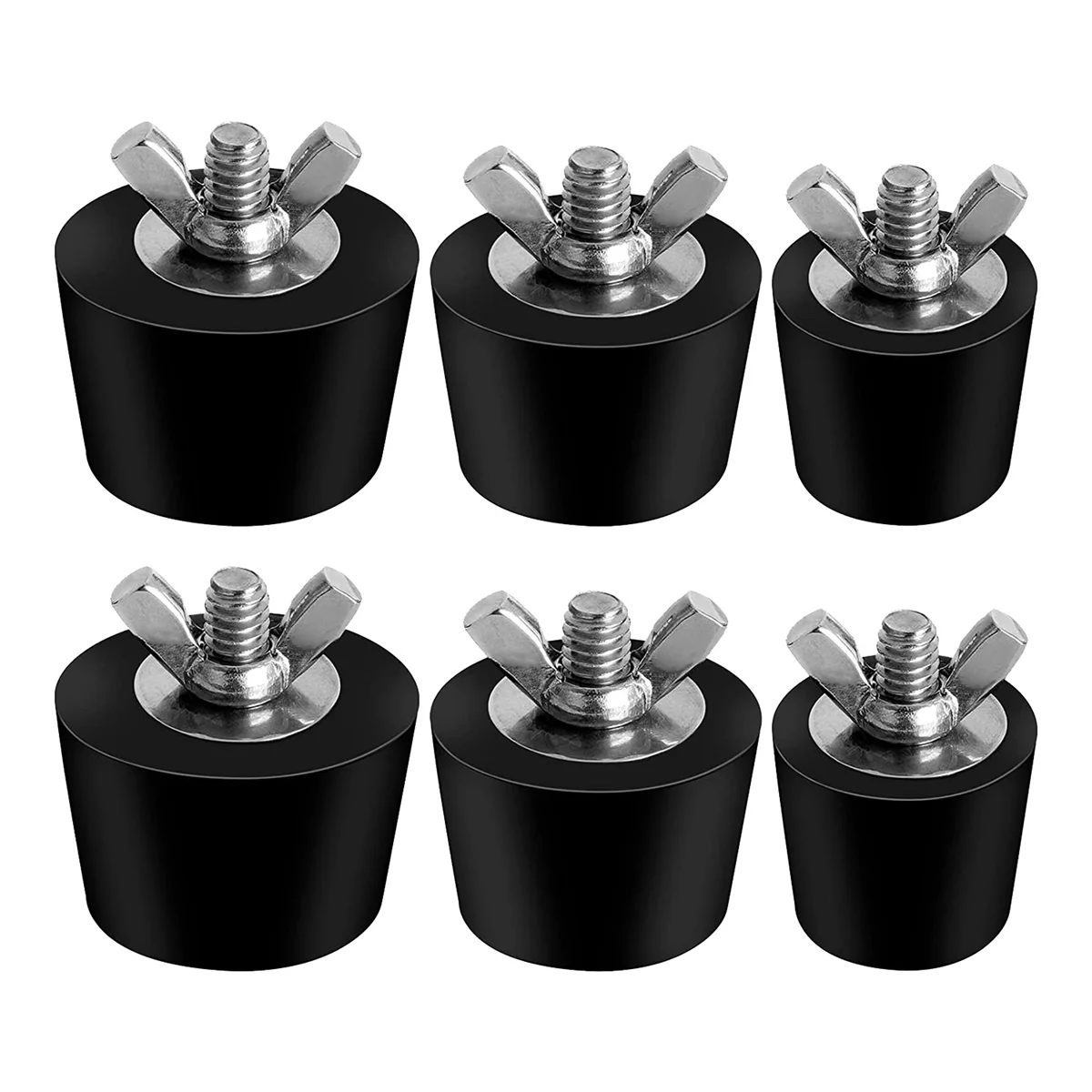 

6 Pack 3 Size Pool Winterizing Plug for Swimming Pool Holes,Expansion Plugs for Above Ground Pool Skimmer