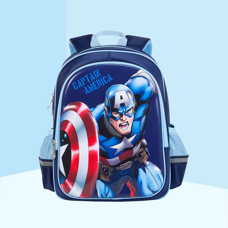 100% original comfortable breathable Disney Spider Man children's schoolbag, casual fashion Disney American captain backpack