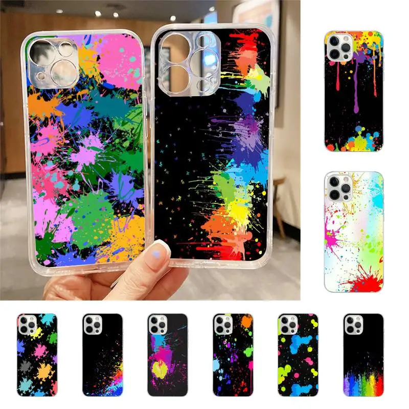 

Splash Paint Personality Phone Case For Iphone 7 8 Plus X Xr Xs 11 12 13 Se2020 Mini Mobile Iphones 14 Pro Max Case