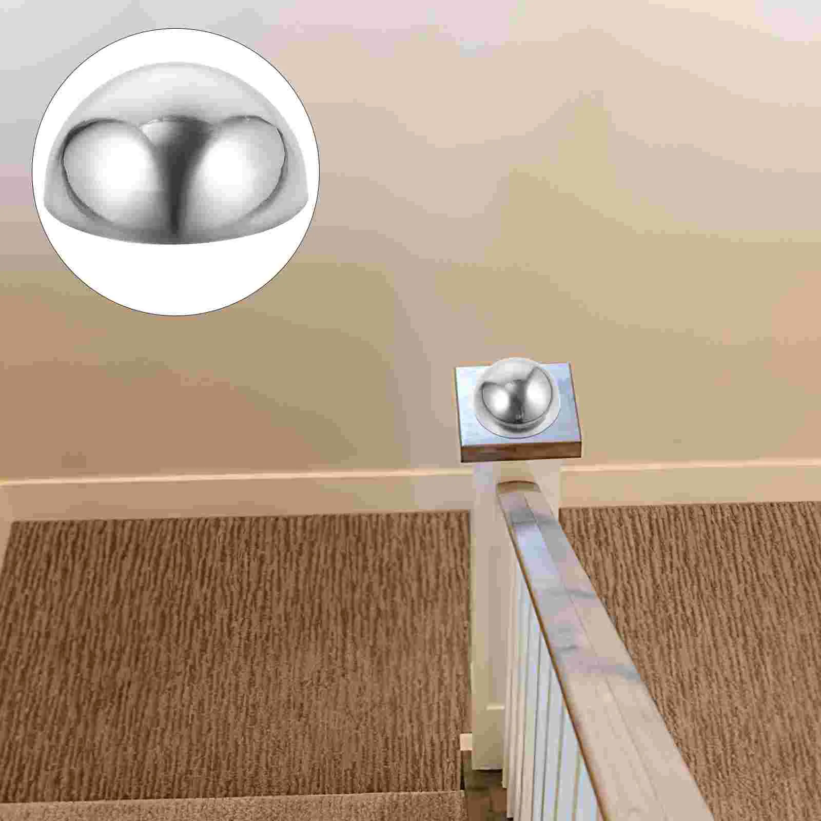 

2 шт. шар из нержавеющей стали Сферический глазурь наружный Декор декоративный сад половина