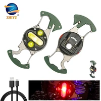 5pcs mini portable pocket led flashlight usb rechargeable work light keychain lights for outdoor camping multifunctional torch