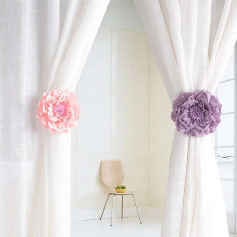 

Convenient Curtain Tieback Portable Simulation Lotus Flower Curtain Holder Flower Curtain Tieback Imitation Flower Tieback