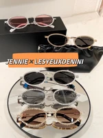 sunglasses for women mens black gentle eyewear cat eye monstor glasses jennie korea lesyeuxdenini purple package luxury designer
