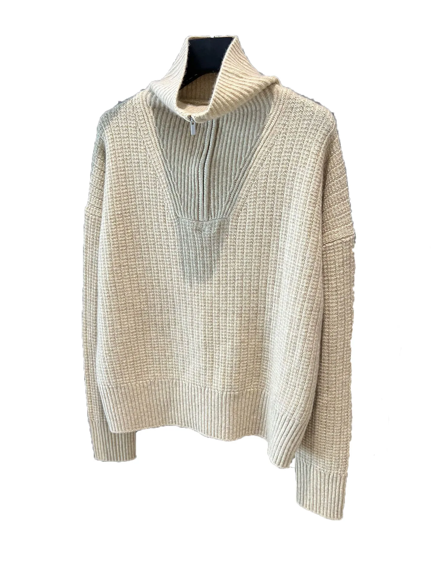 Кашемировый свитер на молнии