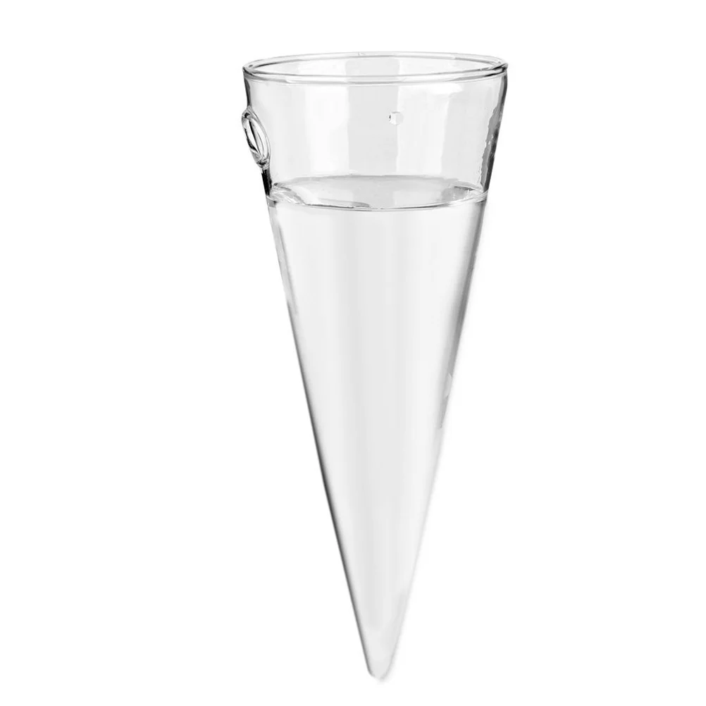 

Vasewall Hanging Flower Planterterrarium Cone Vases Hydroponic Planters Forholder Pot Decor Mounted Propagation Shape Clear