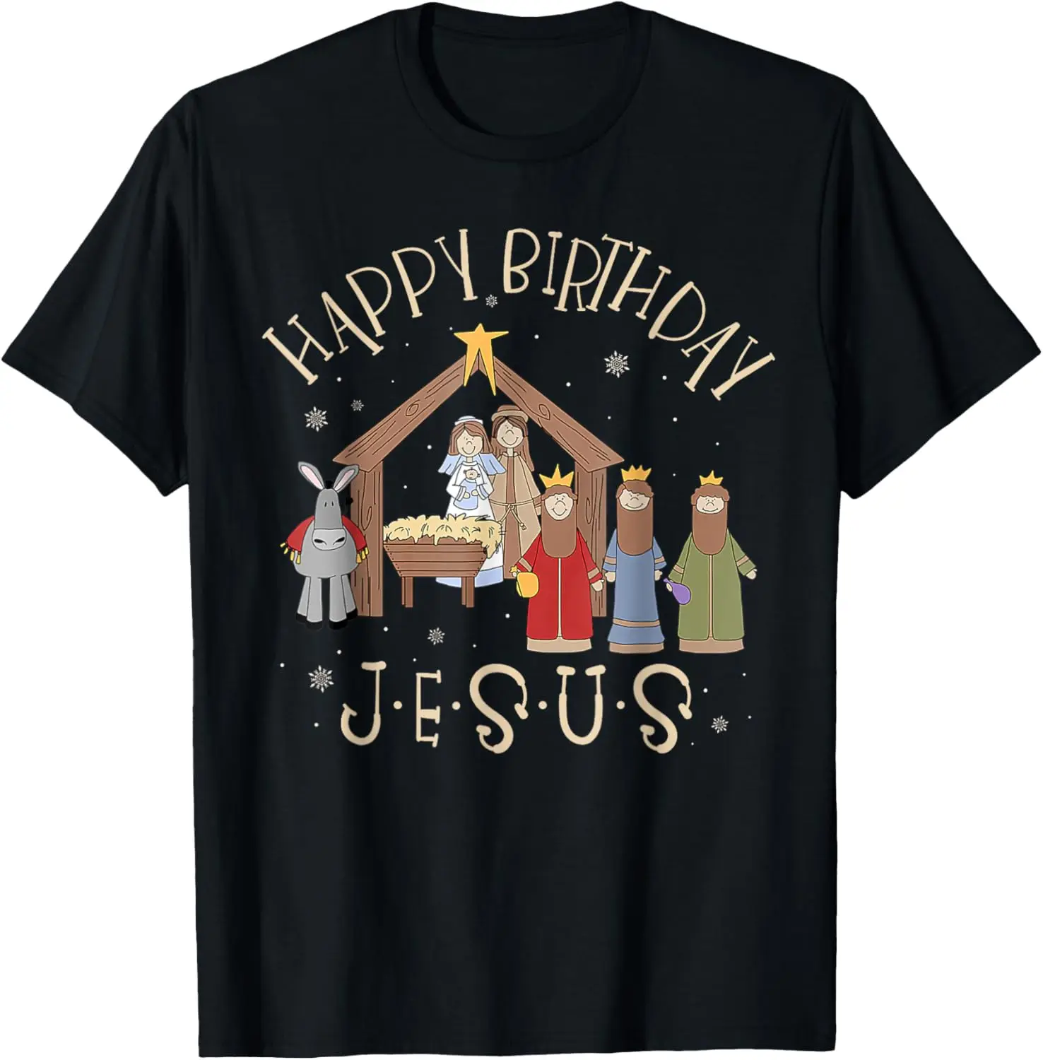 Рождество С Днем Рождения Иисус Рождественский христианская футболка |