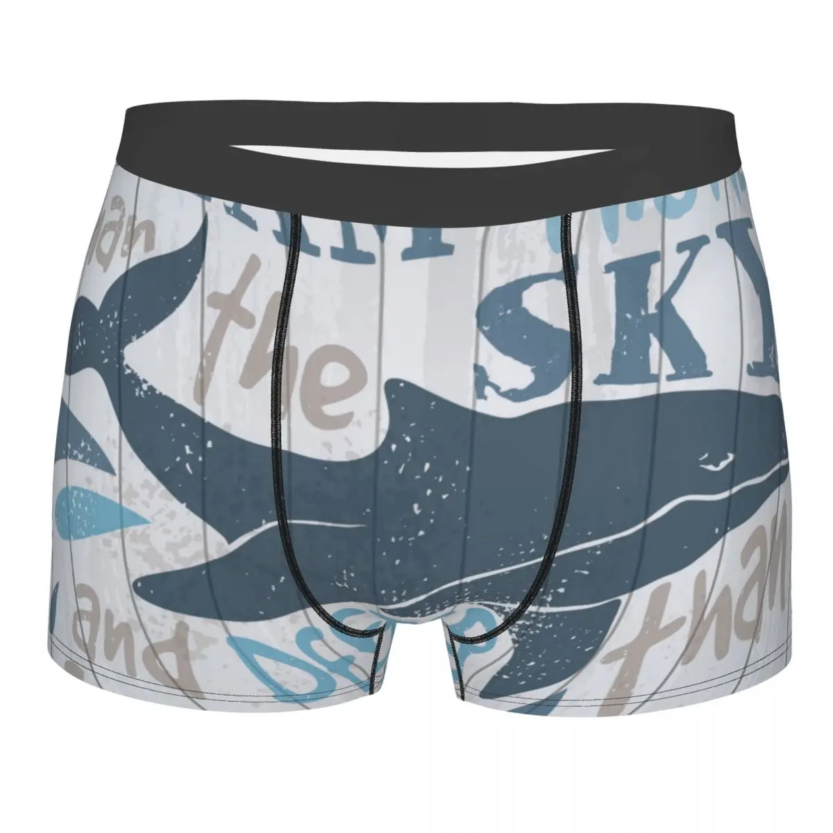 

Underwear Male Panties Underpants Boxershorts Whale On Wood Board Dream Men Boxers Sexy Boxer Homme