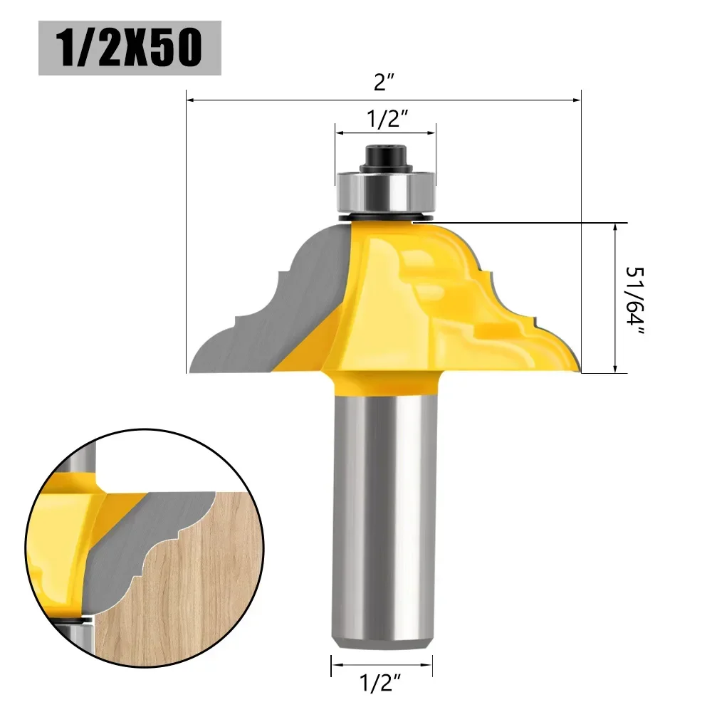 1 шт. 1/2 &quot12 7 мм 12 фреза с хвостовиком для резьбы по дереву выпуклое ведро нож