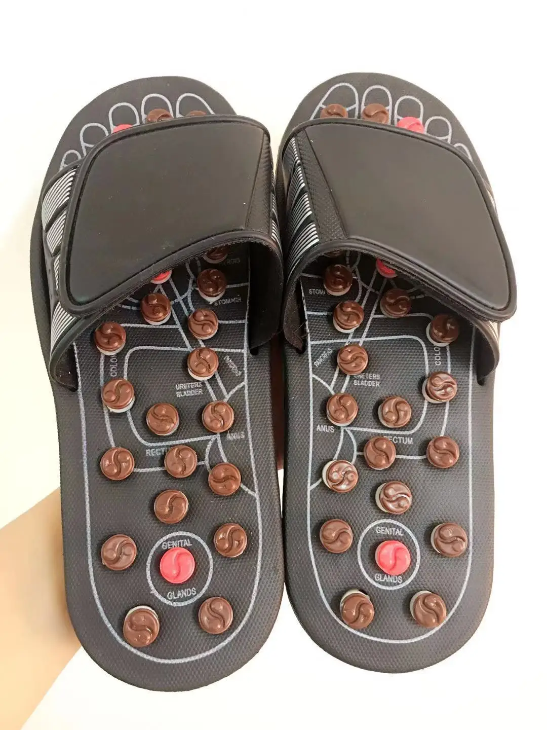 

New Massage Shoes Mens Chinese Medicine Pedicure Foot Slippers Home Healthcare Spring Acupoint Adult Slipper