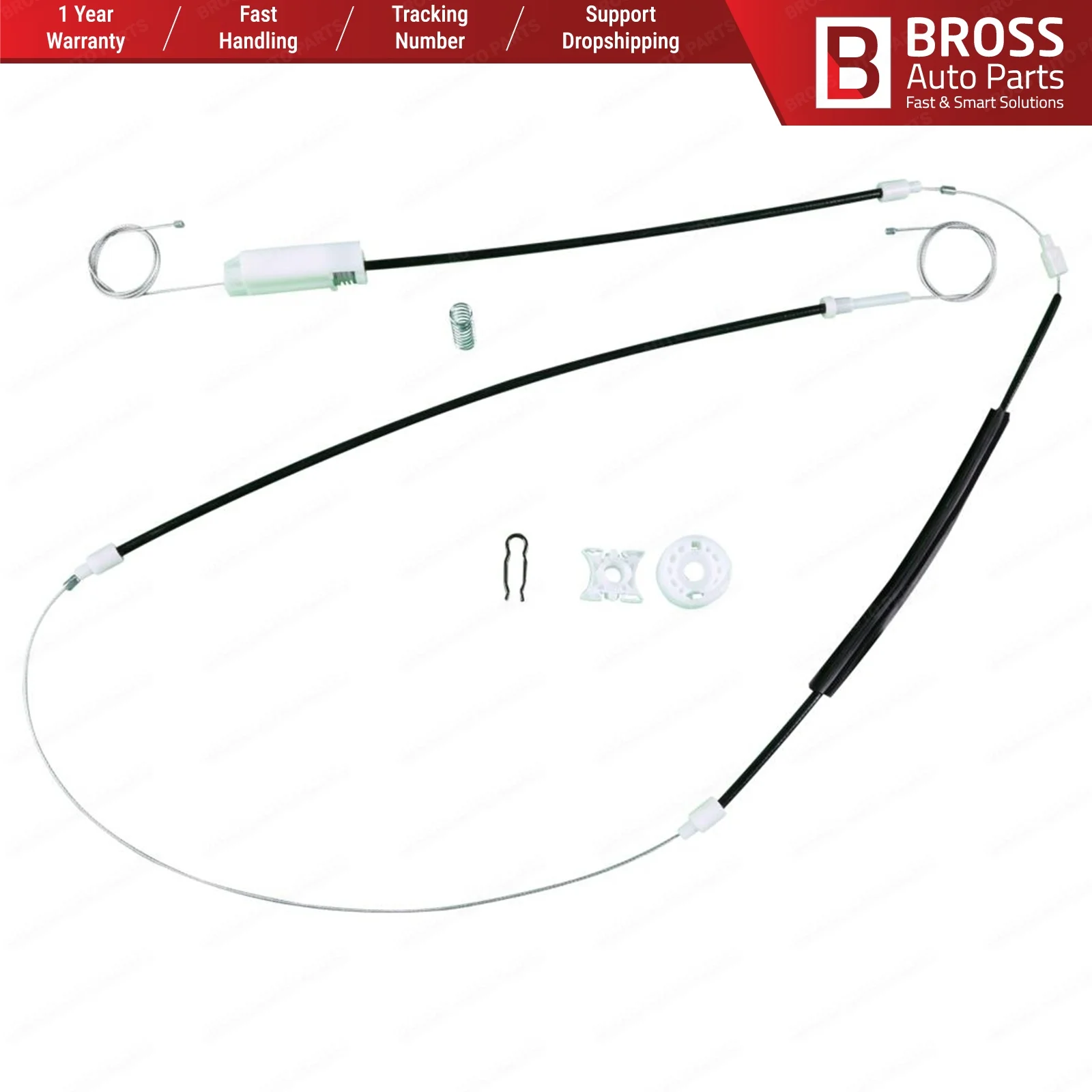 Bross BWR974 электрический регулятор мощности для окон Ремонтный комплект левая дверь