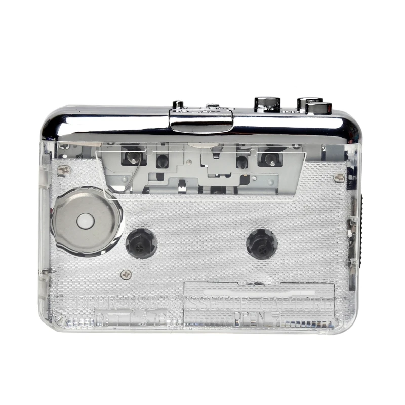 D0UA Cassette Player Portable Tape Recorder To Mp3 Full Transparent Shell USB /Type-C Port Cassette To MP3 Format Tape Player