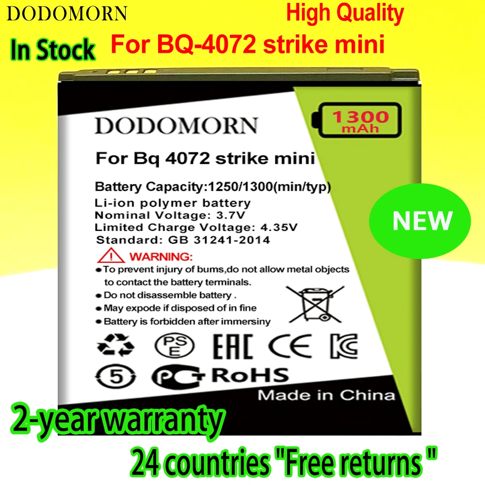 

DODOMORN NEW Battery For BQS BQ-4072 Strike Mini Mobile Phone + Tracking Number