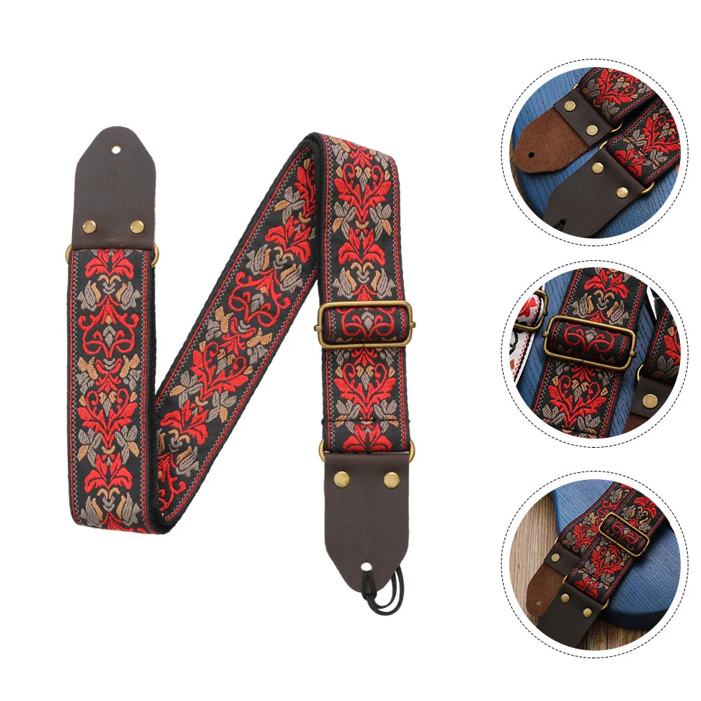 

Guitar Banjo Strap Girdle Men Shoulder Belt Acoustic Ukulele Straps Display Bass Cotton