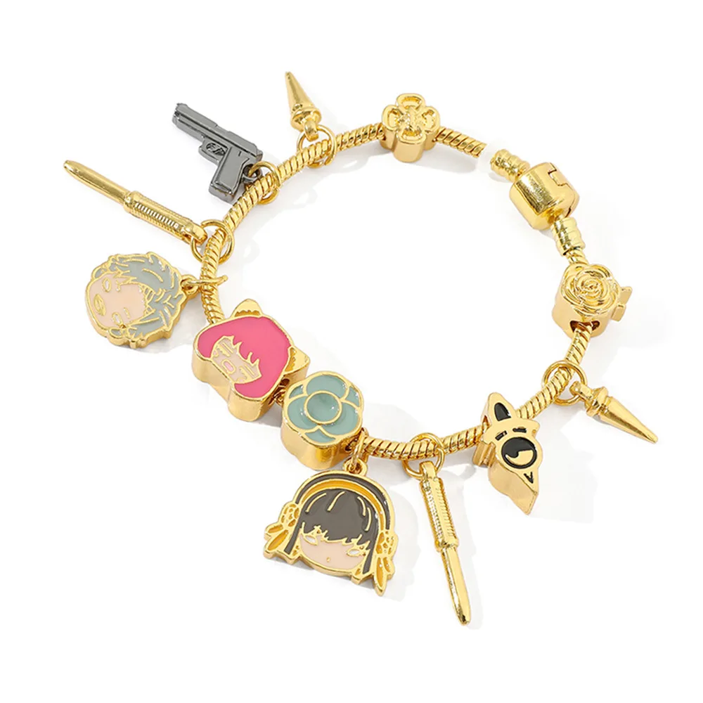 

SPY×FAMILY Twilight Loid Yor Anya Forger Cosplay Cartoon Costume Metal Alloy Pendant Bracelet Bracelets Props
