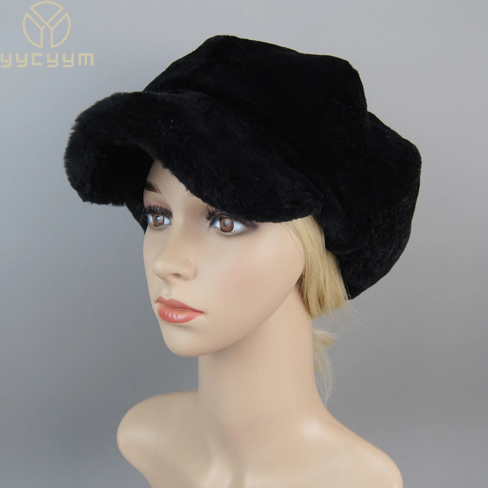 

Модные русские Женские Хорошие эластичные зимние женские теплые шапки из натурального меха, вязаные облегающие шапки из 100% натурального меха