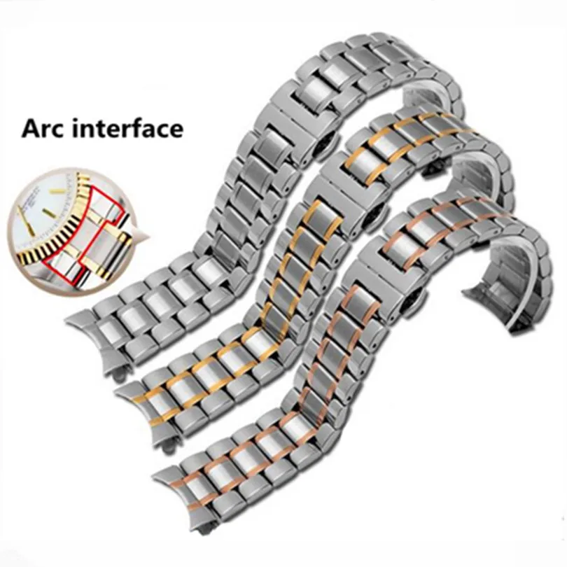 New Men and Women Watch Band Solid Stainless Steel Bracelet Fit For Longines L2 L4 19|20|21mm Stainless Steel Strap